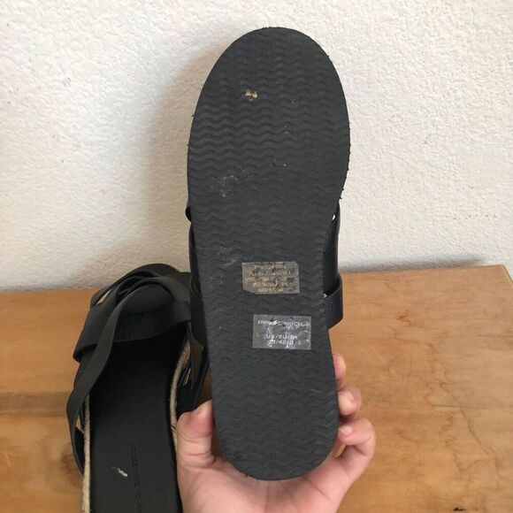 French Connection Womens Alexis Black FAUX Leather Strappy Slide Sandals Size 11 - Picture 8 of 10
